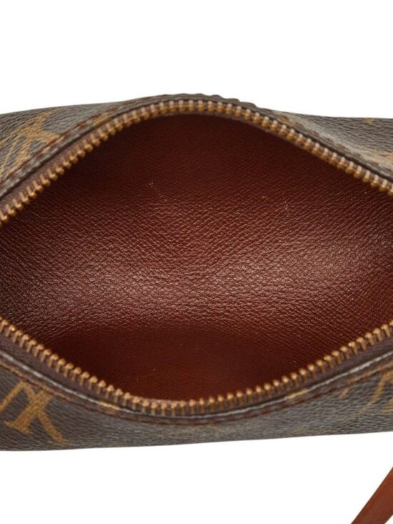 Louis Vuitton Monogram Papillon Handbag Pouch Brown Leather - Picture 7 of 7